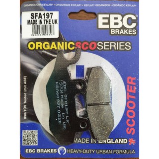 ผ้าเบรค EBC Brakes รุ่น Organic/ผ้าหน้า / หลัง ninja250, ninja300, W175, Burgman 200 ปี 14-on