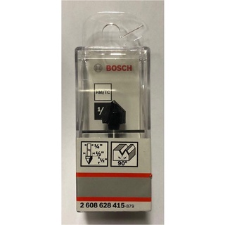 BOSCH ดอกทริมเมอร์เซาะร่องV แกน1/4 #2608628415