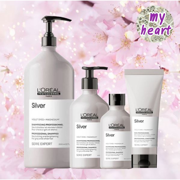 Loreal Silver Shampoo/Conditioner แชมพู ครีมนวดผม สำหรับโทนสีเทา โทนหม่น