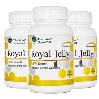 The Saint Royal Jelly รอยัลเยลลี่ นมผึ้งชนิดแคปซูล (30 Capsules) 3กระปุก