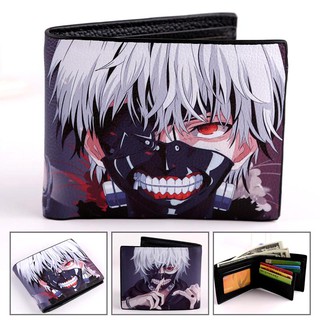 Tokyo Ghoul การ์ตูนสี 3D ย่อหน้าสั้น ๆ กระเป๋าสตางค์หนัง