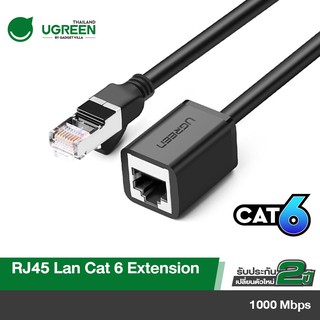 UGREEN รุ่น 11279 ความยาว1เมตร /รุ่น 11281 ความยาว 2เมตร Cat6 FTP M TO F Extension Cable Black