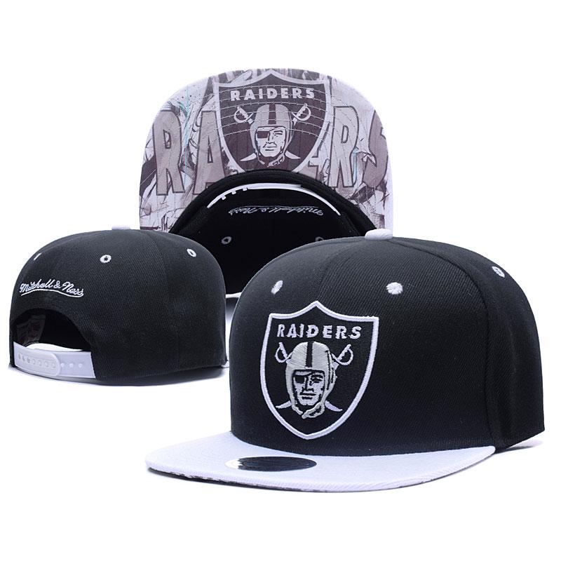 Nfl Oakland Raiders เสื้อยืดฮิปฮอปพิมพ์ลายทีมชาติหมวกสไตล์ฮิปฮอป