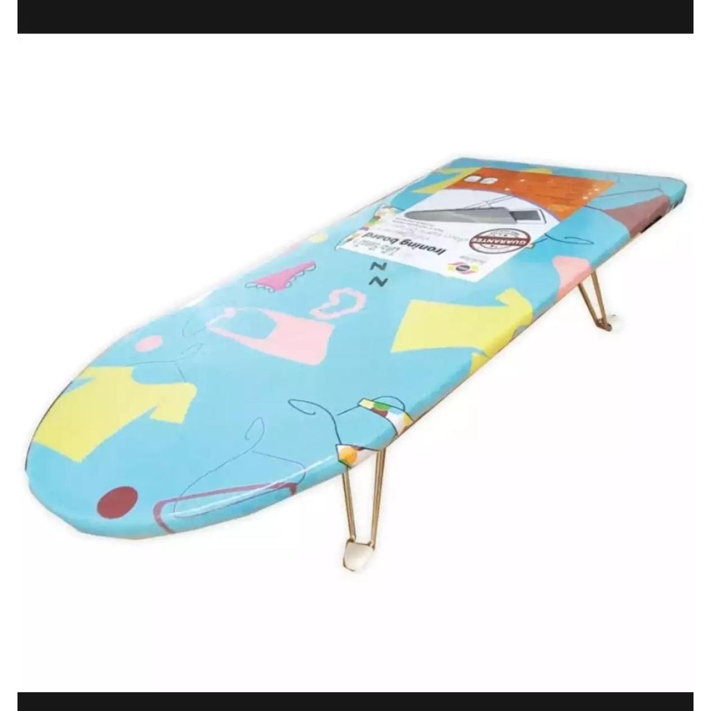 โต๊ะรีดผ้า หน้าใหญ่ ขาเหล็ก แข็งแรง ขนาด77×36 cm ลายเสื้อผ้า