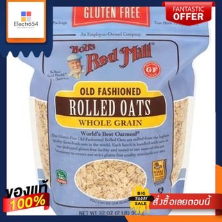 Bobs Red Mill Gluten Free Rolled Oats Whole Grain 32oz/Bobs Red Mill ข้าวโอ๊ตรีดปราศจากกลูเตนโฮลเกรน 32ozBobs Red Mil