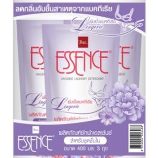 (แพ็ค 3) Essence Lingerie Laundry Detergent เอสเซ้นซ์ ผลิตภัณฑ์ซักผ้า สำหรับซักชุดชั้นใน 400 มล.