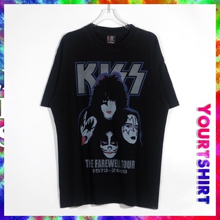 Kiss เสื้อยืดลําลอง แขนสั้น พิมพ์ลายกราฟฟิควงแหวน โอเวอร์ไซซ์ สไตล์วินเทจ สําหรับผู้ชาย คู่รัก