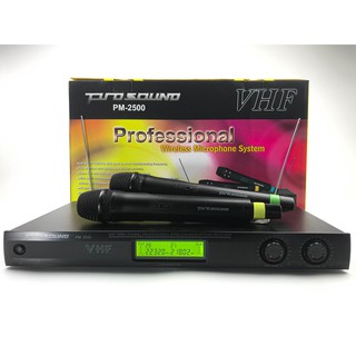 ไมโครโฟนไร้สาย แบบคู่ PROSOUND รุ่น PM-2500 Wireless Microphone