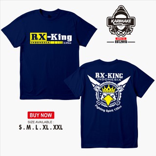 เสื้อยืดผ้าฝ้ายพิมพ์ลายแฟชั่น เสื้อยืด พิมพ์ลายโลโก้ Yamaha Rx King Indonesia 135cc สําหรับยานยนต์