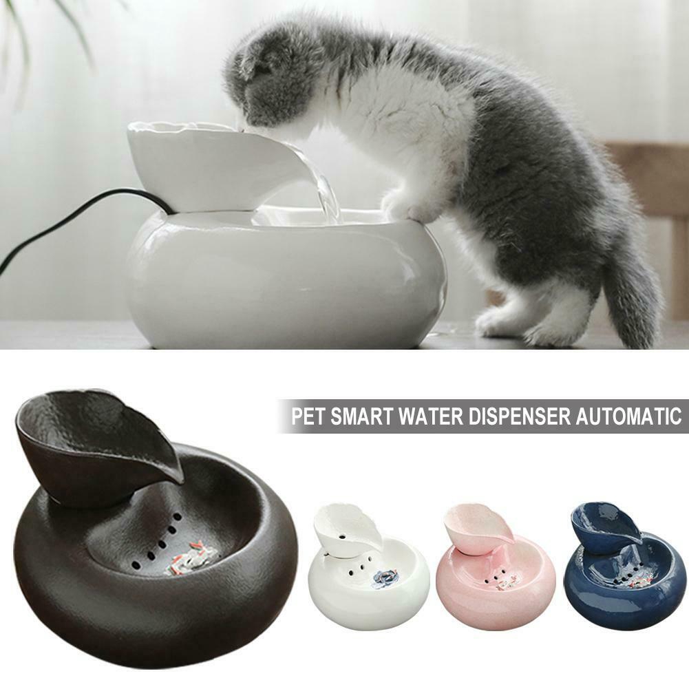 Pet Automatic Circulation Water Dispenser Ceramic Fountain Cat Water ...