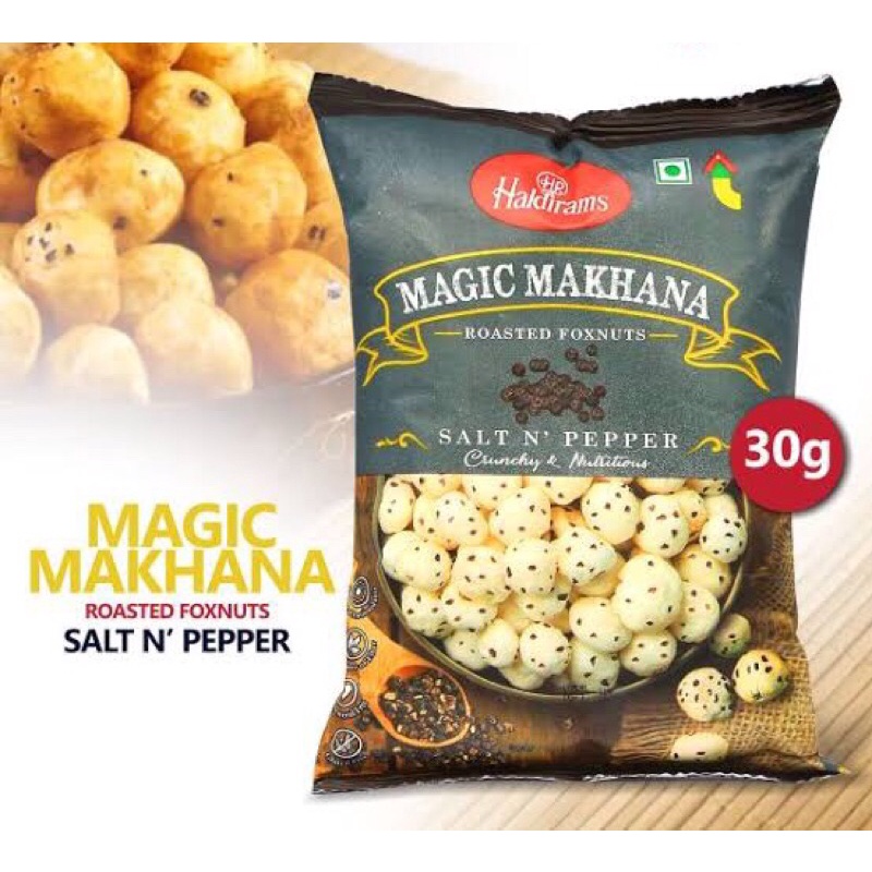 Haldiram Roasted Makhana Salt n Pepper 30g
