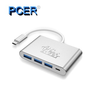 [ลด15% โค้ดPROJ556] PCER USB Type C to USB 3.0 HUB 3 ports + PD