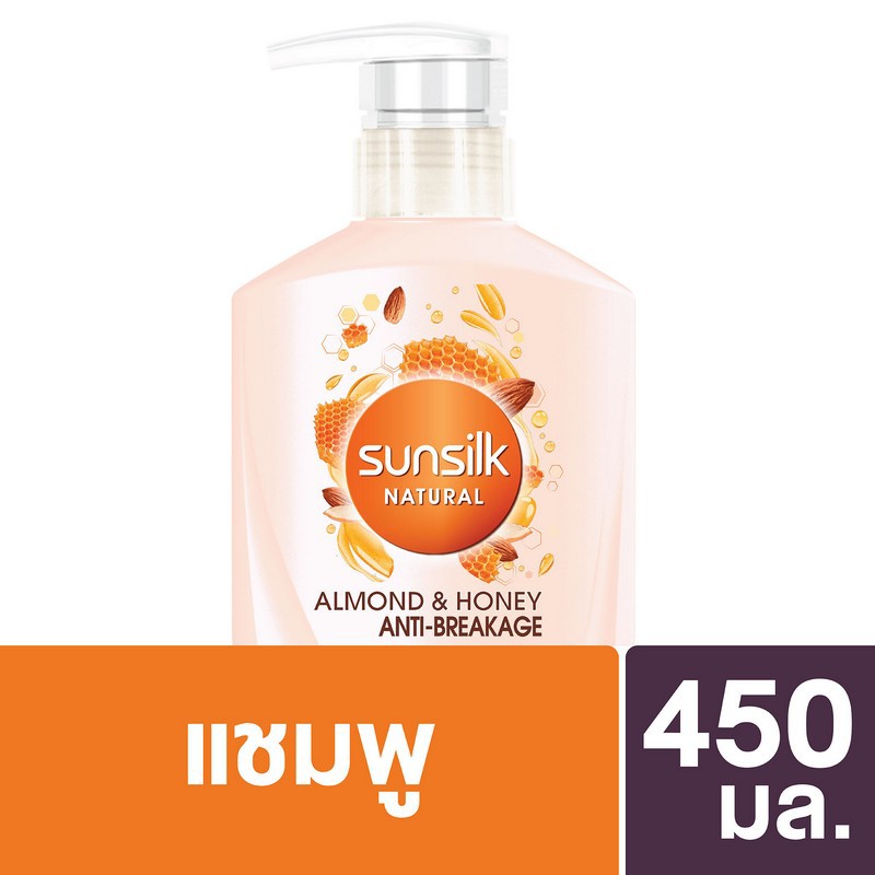 SUNSILK NATURAL Shampoo Almond & Honey Anti-Breakage 450ml UNILEVER