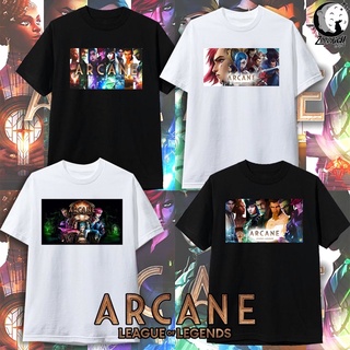 เสื้อยืดครอป เสื้อยืด Arcane league of legends LOL เสื้อยืดเกม เสื้อยืด แอนิเมะ Anime ผู้ใหญ่ และ เด็ก