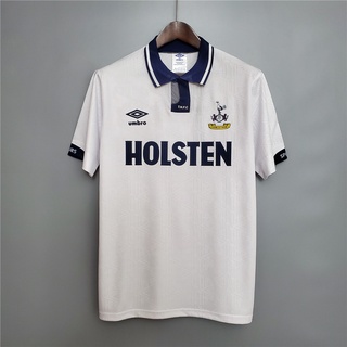 เสื้อกีฬาแขนสั้น ลายทีมชาติฟุตบอลชั้นนํา 1991-93 Spurs ชุดเหย้า สไตล์เรโทร