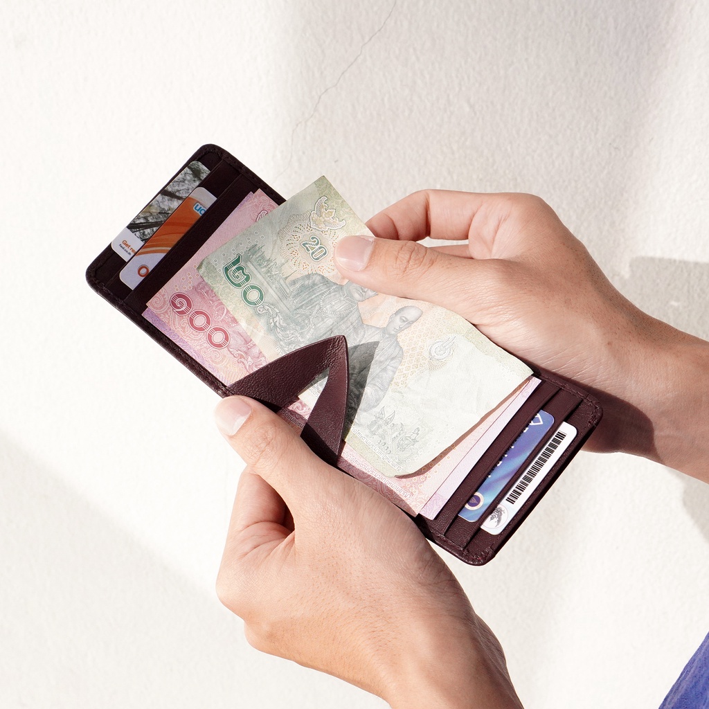 FOLIO محفظة Myra بمشبك نقود جلد طبيعي — صورة 3
