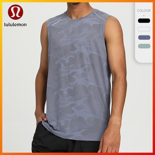 Lululemon  เสื้อกล้าม ลายพราง ระบายอากาศ ใส่สบาย ซับเหงื่อ เหมาะกับการวิ่ง ออกกําลังกาย โยคะ สําหรับผู้ชาย G12