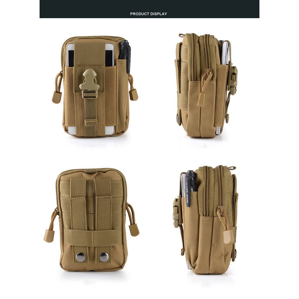 Molle กระเป๋าคาดเอว คาดเอว ใส่โทรศัพท์มือถือ สําหรับเดินป่า ตั้งแคมป์