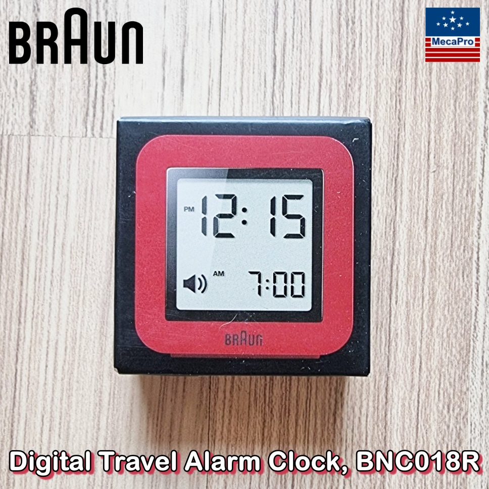 Braun® Digital Travel Alarm Clock นาฬิกาปลุก ดิจิตอล จอ LCD ขนาดกะทัดรัด เหมาะกับการเดินทาง