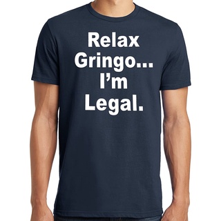 เสื้อยืดแขนสั้น ผ้าฝ้าย พิมพ์ลาย King Relax Gringo Im Legal สําหรับผู้ชาย