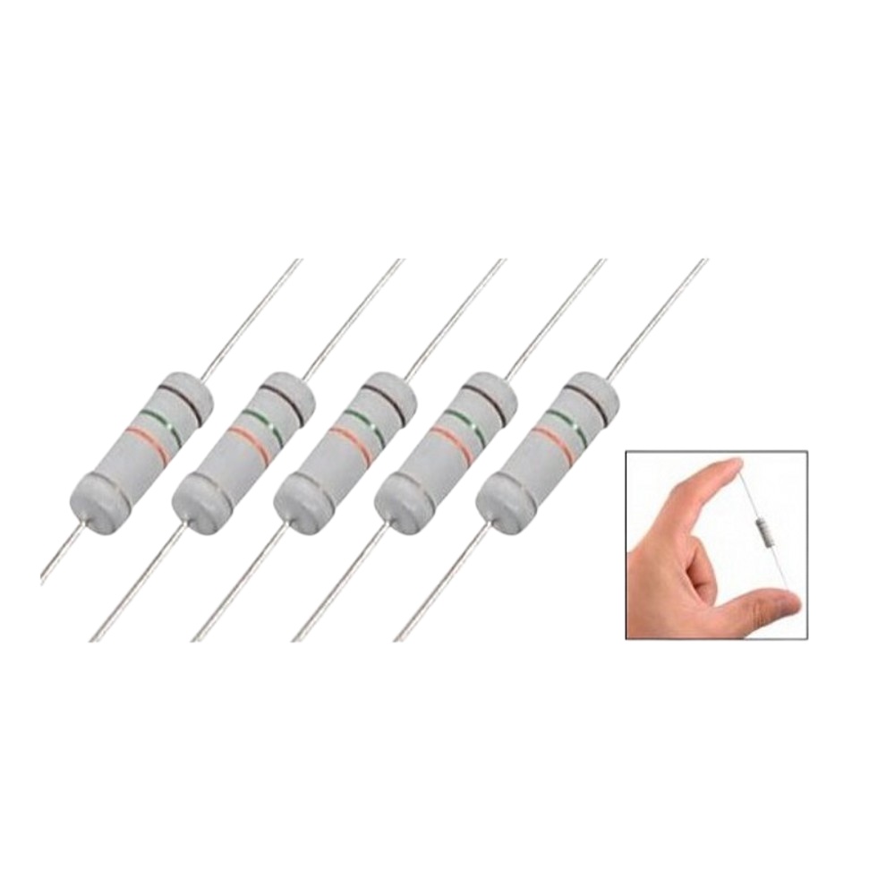 200PCS 3W ตัวต้านทานฟิล์มคาร์บอน 5% 1R ~ 1M 1R 3.3R 4.7R 5.1R 10R 22R 33R 47R 1K 4.7K 10K 47K 68K 10