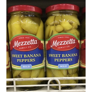 Mezzetta Sweet Banana Pepper พริกหยวก ดอง ในน้ำส้มสายชู เมซเซตต้า 473 มล ราคาน่ารัก