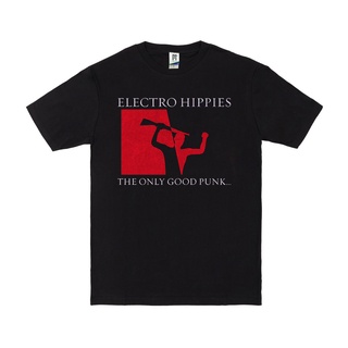 ผ้าฝ้าย 100%เสื้อยืด ผ้าฝ้าย พิมพ์ลาย Electro HIPPIES THE ONLY GOD PUNK พร้อมหมึกพลาสติก สําหรับผู้ชาย และผู้หญิงS-3XL