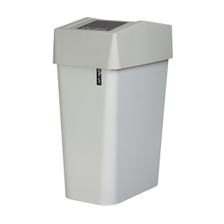 ถังขยะฝาสวิงเหลี่ยมพลาสติก DKW HH-228LP สีเทา  ขนาด 18 ลิตร  ถังขยะ  Plastic Square Swing Bin DKW HH-228LP Gray Size 18