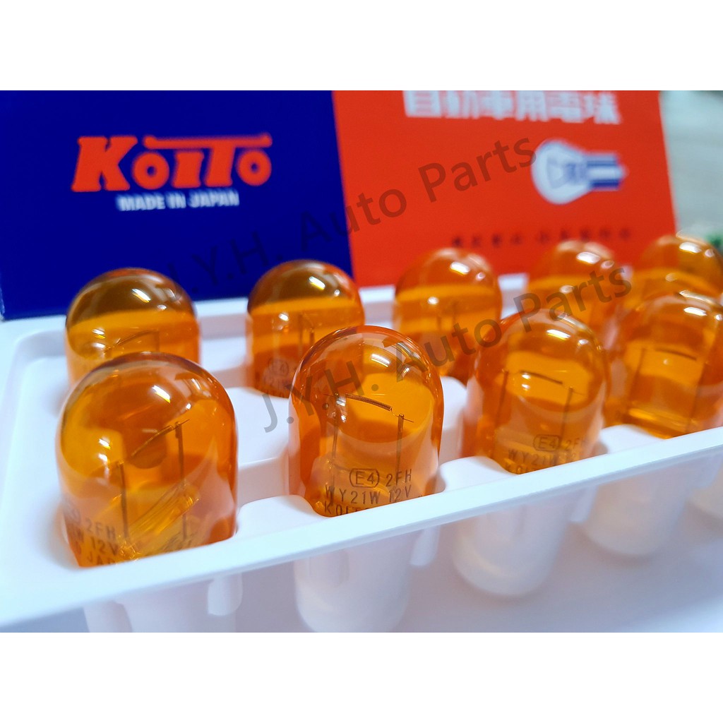 Japan Koito Bulb T20 Amber Signal 12V T20 WY21W 7440 1870A (1PCS)