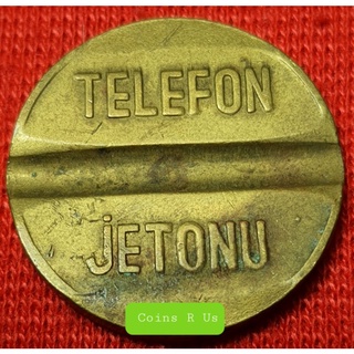 เหรียญต่างประเทศ โทรศัพท์ ตุรกี PTT Telefon Jetonu Token ปีลึก ขนาด 26.3  มม. ผ่านใช้น่าสะสม