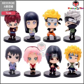 โมเดลนารูโตะ ครบเซ็ทตัวละครหลัก 8ตัว สูง 7เซ็น Model Naruto 8piece Tall 7CM