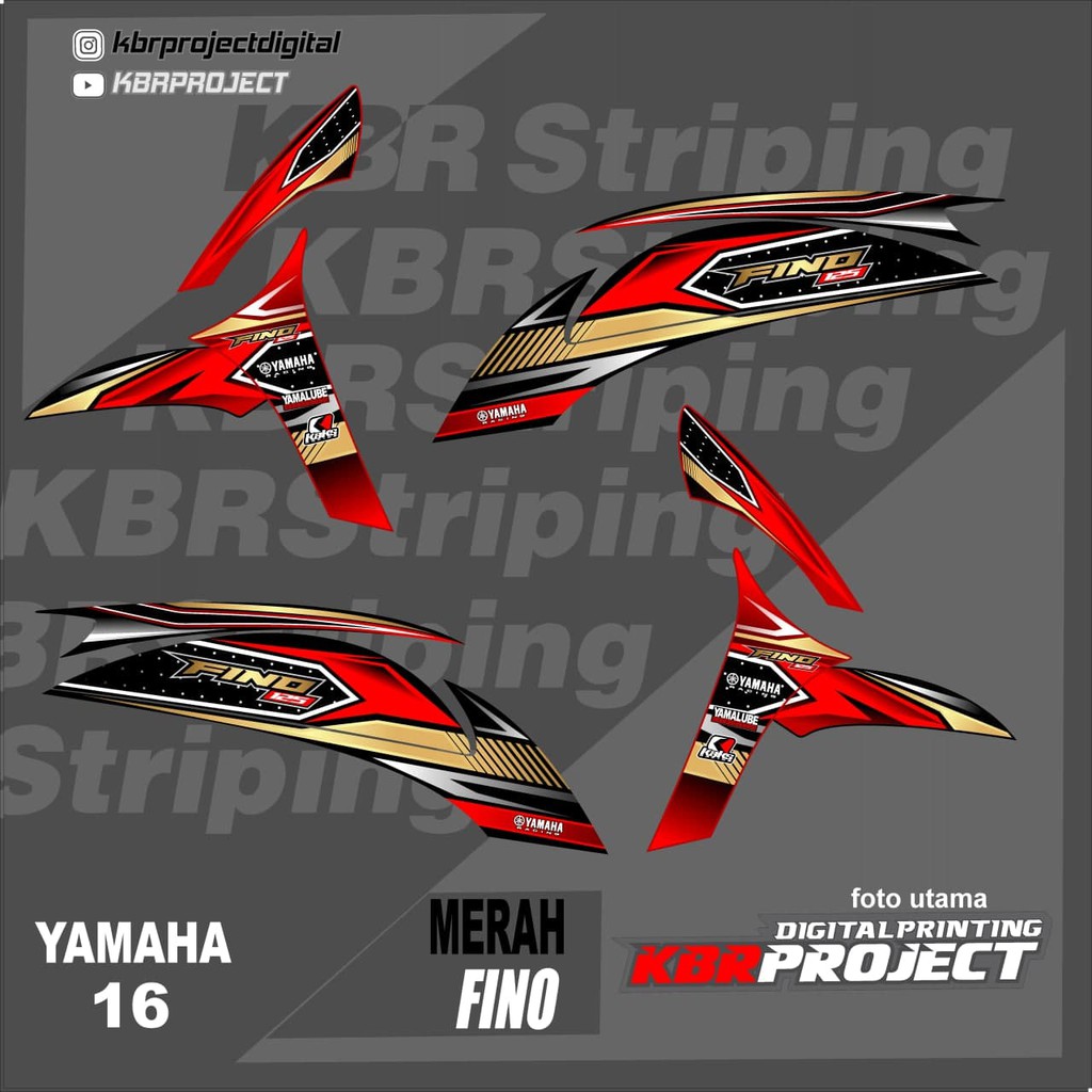 สติ๊กเกอร์ติดมอเตอร์ไซค์ - Fino striping - มอเตอร์ไซค์yamaha - มอเตอร์ไซค์ - Fino - สติ๊กเกอร์วาริat
