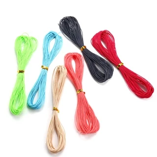 38สี เชือกเทียนไต้หวัน 1mm ยาว 10เมตร เชือกไม่ยืด เชือกถักสร้อยข้อมือ สร้อยคอ DIY
