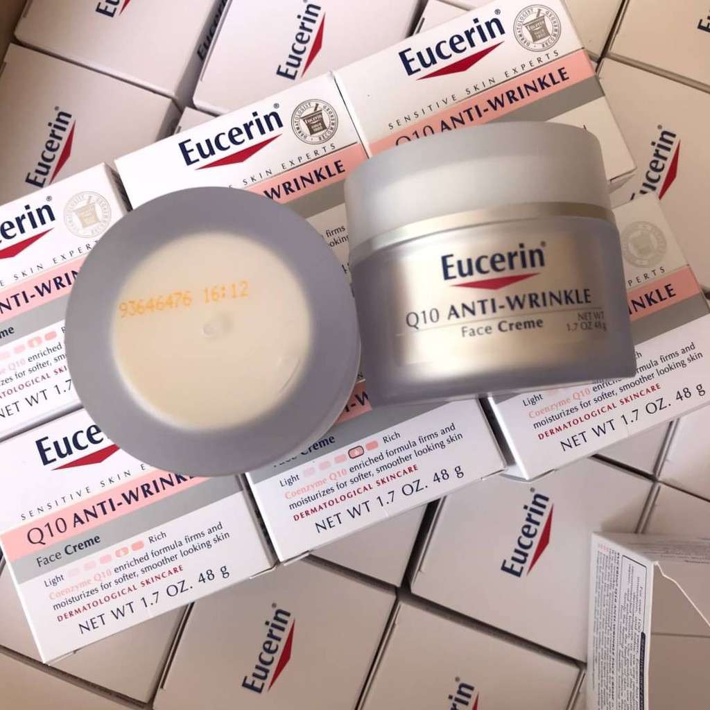 ครีมทาหน้าขาว Eucerin Q10 Anti-Wrinkle Face Cream 48g ครีมบำรุงผิว ครีม ...