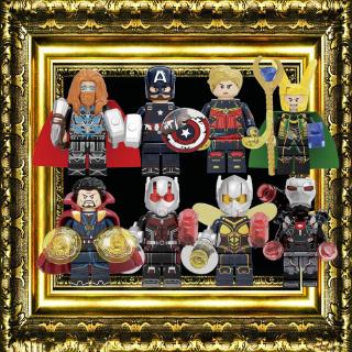 เข้ากันได้กับ Leging Minifigures SpiderMan Iron Man AntMan Loki Thor Endgame Building Blocks ของเล่นสําหรับเด็ก