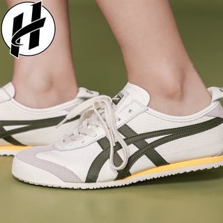 Asics onitsuka MEXICO 66 (หนังชั้นแรกคุณภาพสูง) รองเท้าผ้าใบลําลอง คลาสสิก เหมาะกับการวิ่ง สําหรับผู้ชาย ผู้หญิง (จัดส่งฟรี)