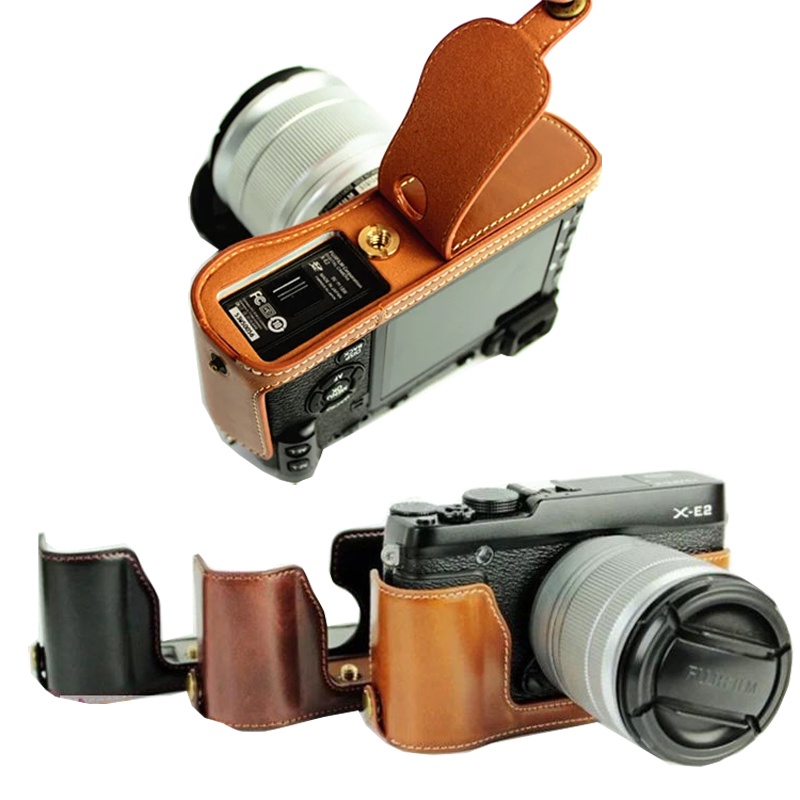 เคสกระเป๋าใส่กล้อง หนัง PU พร้อมแบตเตอรี่ สําหรับ Fujifilm XT3 XT5 XT7 XT20 XE2 XS10
