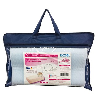 หมอนสุขภาพ R-COOL MEMORY FOAM BLOSSOM 25X45X8 นิ้ว สีฟ้า MEMORY FOAM PILLOW R-COOL BLOSSOM 25X45X8CM BLUE