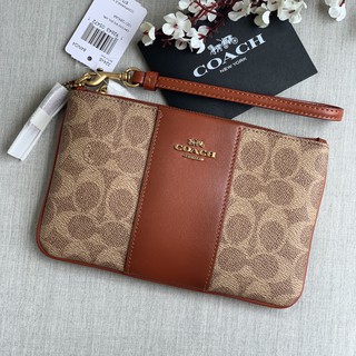 ✴️แท้ 💯% รุ่น SHOP**COACH SMALL WRISTLET IN COLORBLOCK SIGNATURE CANVAS 32445