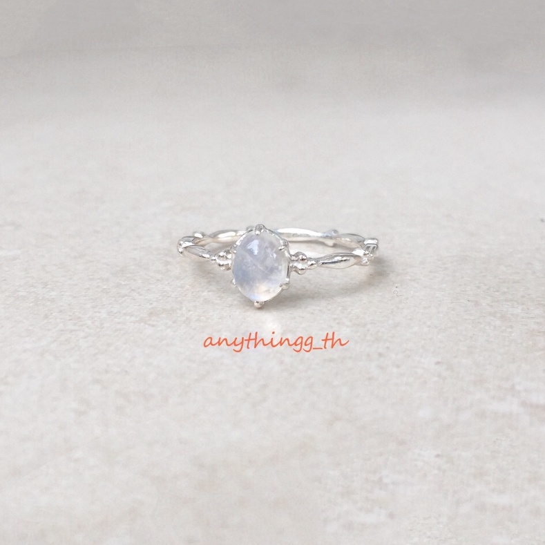 anythingg_th| แหวนเงินแท้925 พลอยMoonstone Rainbow ⛅️ 5*7mm ราคา ถูกที่สุด ดีลบีเคเค แกลเลอรีภาพที่ 4