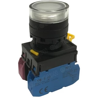 [ 1 ชิ้น ] HQ22-2711 Momentary Push Button Switch 22มม กดติด ปล่อยดับ สวิทช์ กดติดปล่อยดับ กดเด้ง เด้งกลับ 22 มม กดปล...