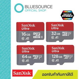 [ของแท้] Sandisk Ultra MicroSDHC UHS-I ความเร็วอ่านสูงสุด 120 MB/s ความจุ 16GB/32GB/64GB/128GB