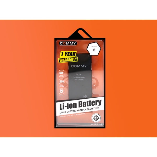 แบตเตอรี่มือถือยี่ห้อ Commy Battery ใช้สำหรับ for iPhone 6 Plus ไอโฟน 6s Plus