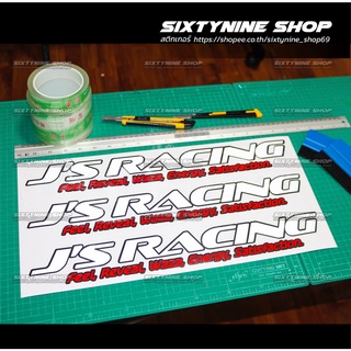 Jsracing  สติกเกอร์ติดรถยนต์ "่JS RACING"