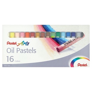 ราคาพิเศษ!! เพนเทล อาร์ตส สีชอล์คน้ำมัน 16 สี (PHN-16AS) 1 กล่อง Pentel Arts 16 Colors Oil Pastels (PHN-16AS) 1 Box