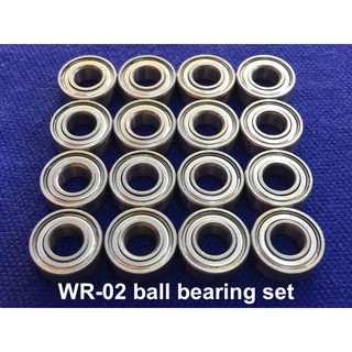WR-02 Metal Sealed Ball Bearing Set ชุดลูกปืนแบริ่งซีลเหล็ก สำหรับชุดคิท TAMIYA WR-02