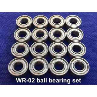 WR-02 Metal Sealed Ball Bearing Set ชุดลูกปืนแบริ่งซีลเหล็ก สำหรับชุดคิท TAMIYA WR-02