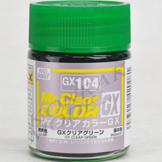 สีเครียสูตรทินเนอร์ Mr.hobby Mr.clear color GX104 CLEAR GREEN 18ML