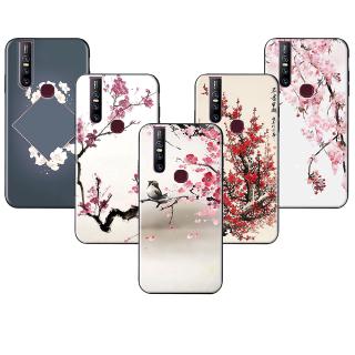 เคสโทรศัพท์พิมพ์ลาย cherry blossom vivo y 53 y 55 y 67 y 81 y 85 y 89 v 5 s v 7 v 11 v 15 plus แบบนุ่ม