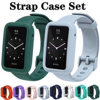 สําหรับ Xiaomi Band 7 Pro Smart Bracelet Strap เคสแฟชั่น ซิลิโคน สายนาฬิกา สายรัดข้อมือ กีฬา + เคสป้องกัน